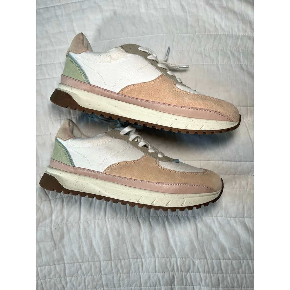 Madewell Colorblock Sneakers Women 9 Neutral Casual‎ Everyday Lace Up Shoes - Picture 13 of 13